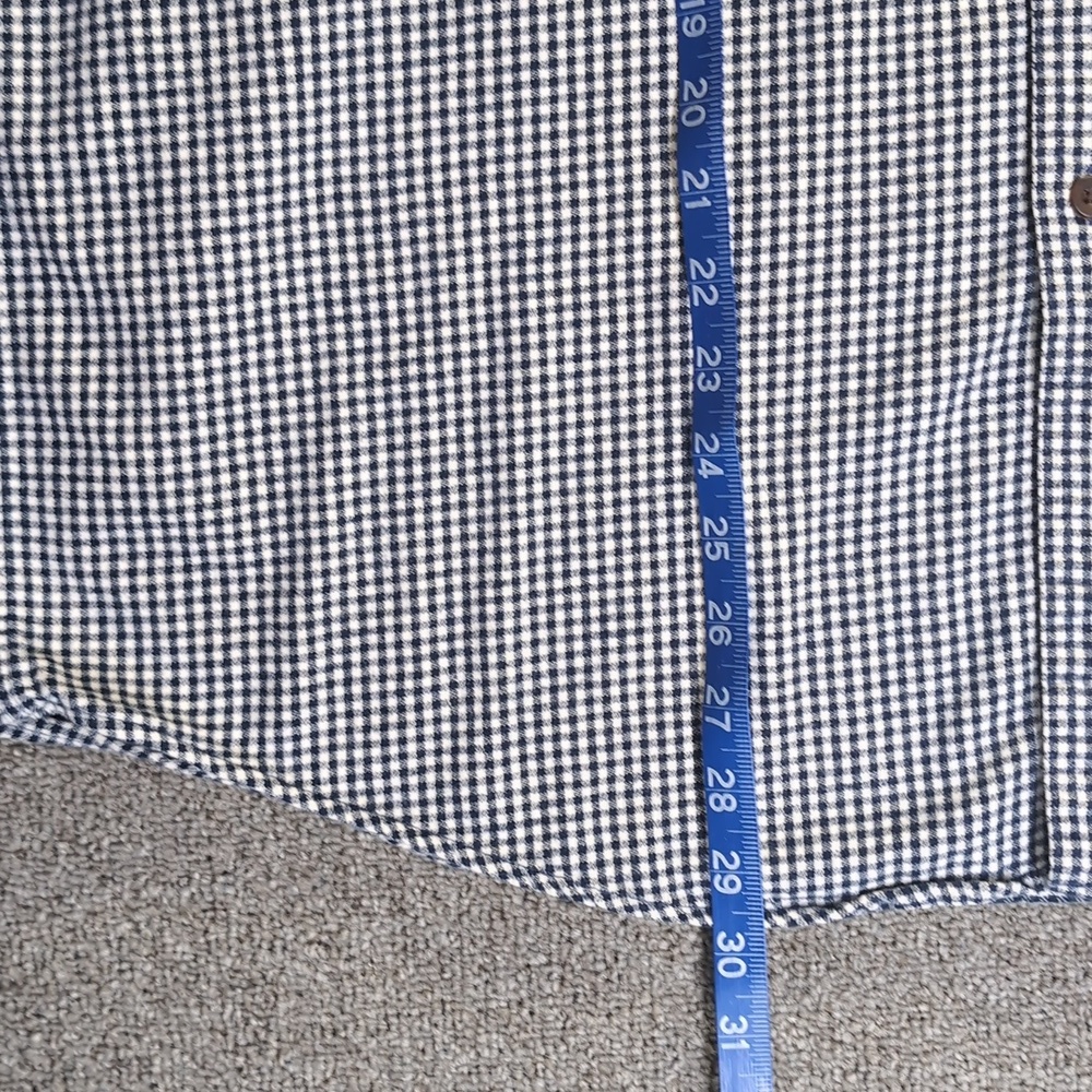 Vintage 90s L.L. Bean Northwoods Made in USA Gingham Shirt - XL in Blue/White - Picture 8 of 9